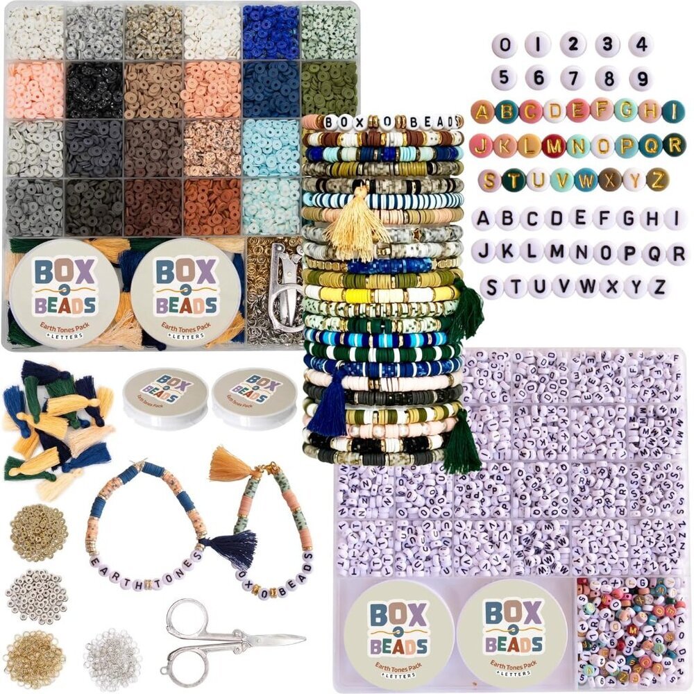 Box-O-Beads Clay Beads Bracelet Making Kit -7000 Pieces for Jewelry Making - Ins